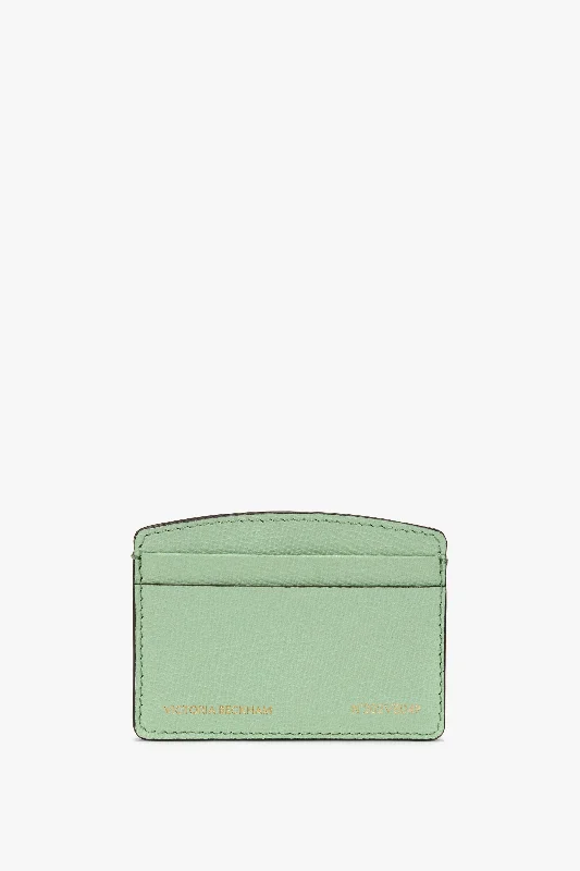 Victoria Card Holder In Jade Grained Leather