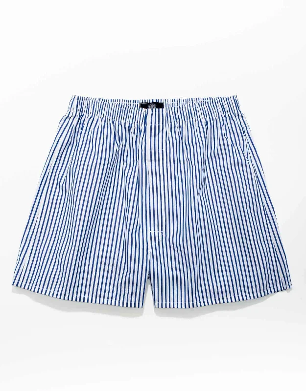 BLUE/WHITE BUTCHER STRIPE BOXERS