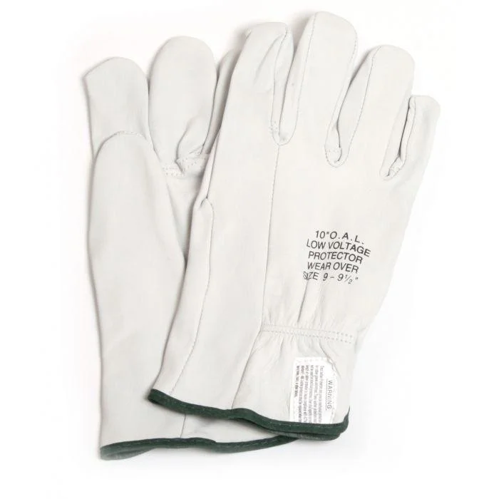 Leather Glove Protectors for Rubber Voltage Gloves - 10 Inch - National Safety Apparel