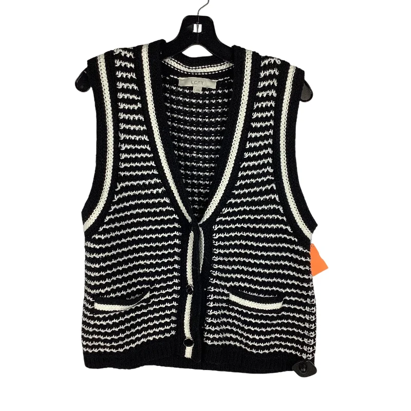 Vest Other By Loft In Black & White, Size: L