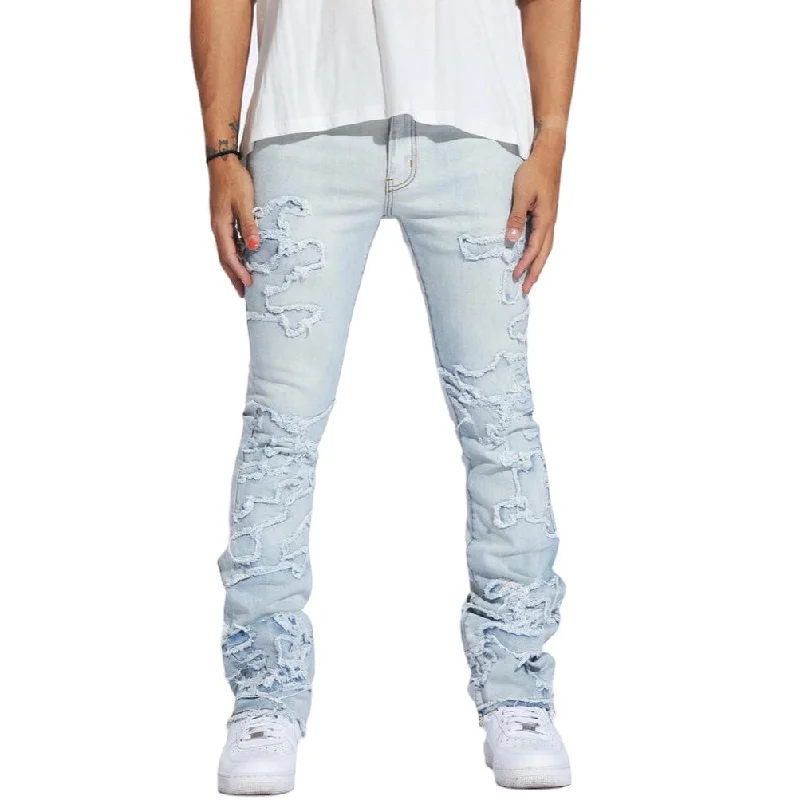 Crysp Raven Flare Denim (Light Blue Distress) CRYSPR241-0003