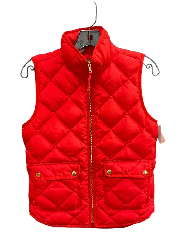 Vest Puffer & Quilted By J. Crew In Red, Size: Xxs