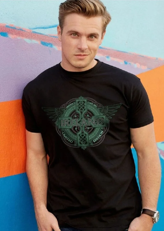 Men's Black Ireland Wings T-Shirt