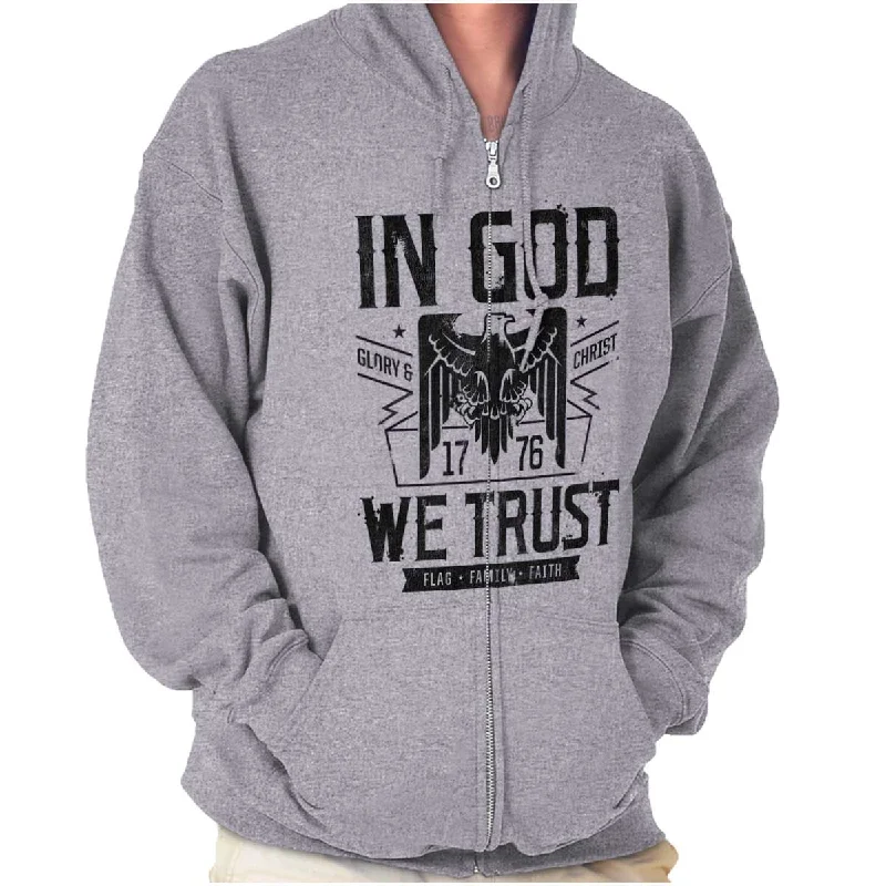 In God We Trust Zip Hoodie