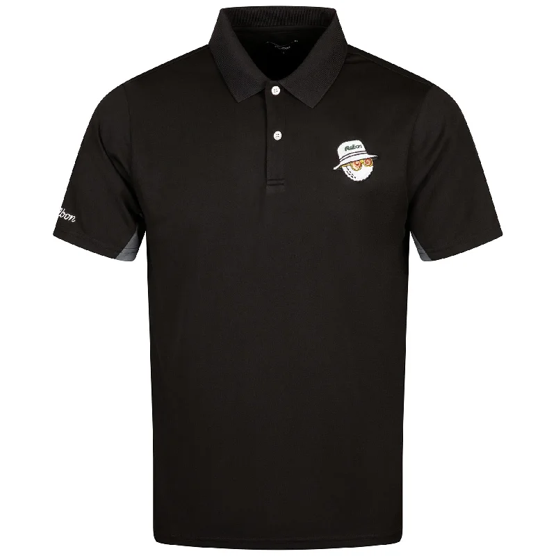 Evergreen Paneled Performance Pique Polo Black/Charcoal - 2025