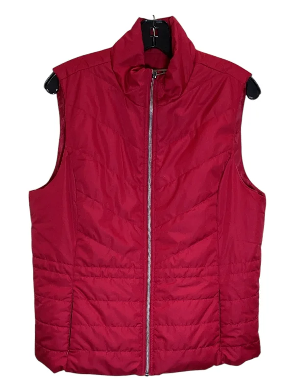 Vest Puffer & Quilted By Christopher And Banks In Red, Size: L