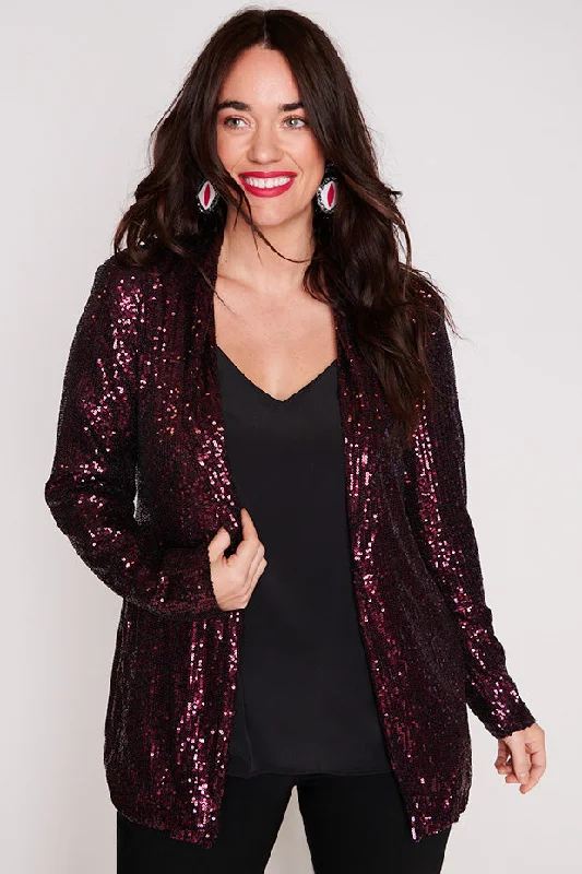 Glow Pink Sequin Blazer