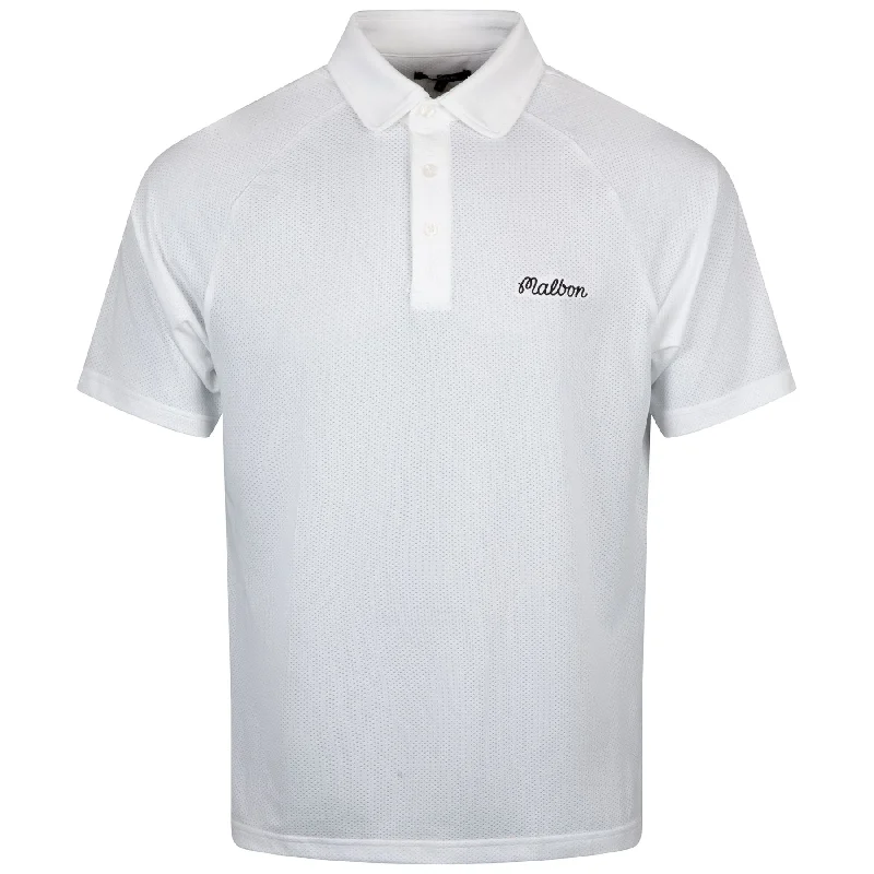 Evergreen Raglan Mesh Sleeve Polo White - 2025