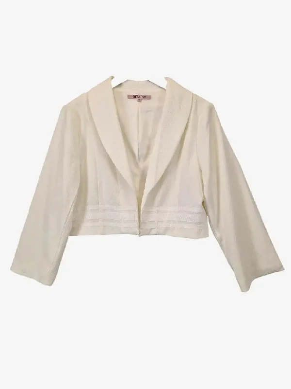 Review Elegant Pearl Cropped Blazer Size 14