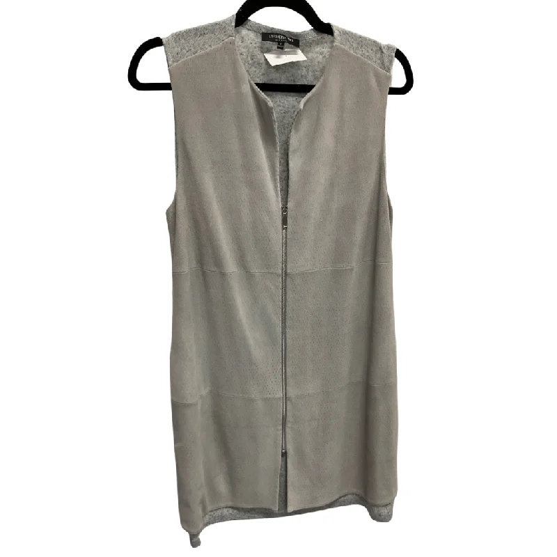 Vest Sweater By Lafayette 148 In Grey, Size: L