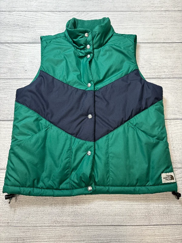 Vest Puffer & Quilted By The North Face In Blue & Green, Size: M