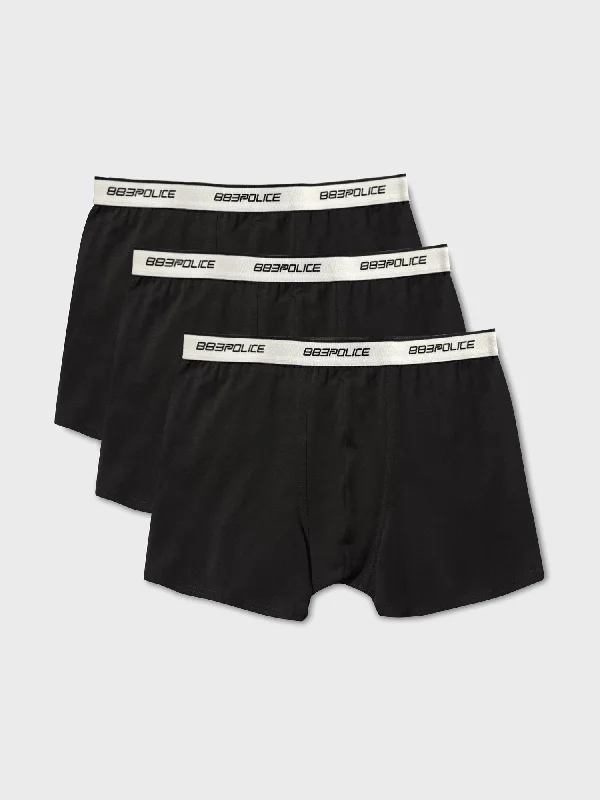 Mornnor Black 3 Pack Boxers