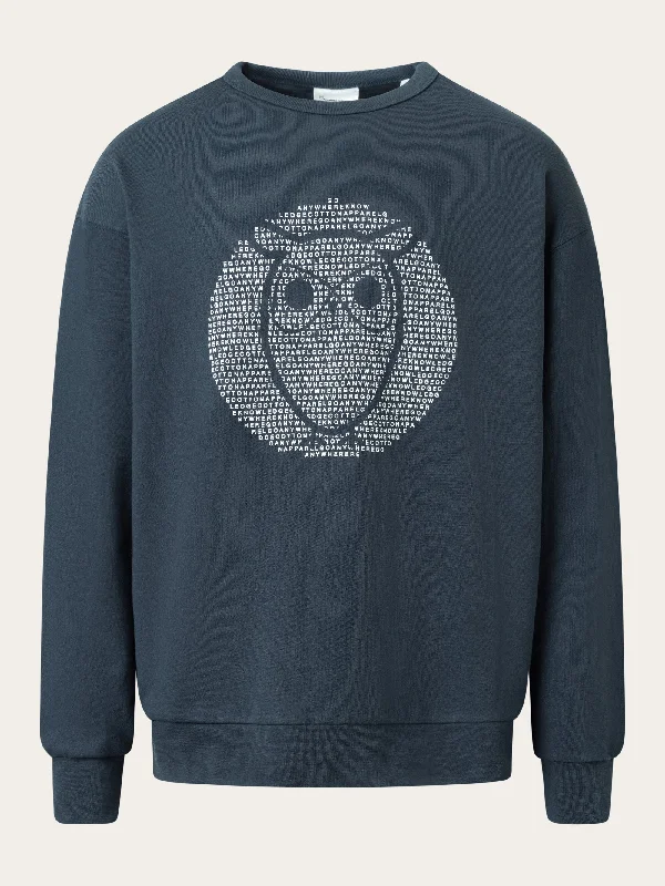 Loose fit sweat with owl print - Total Eclipse