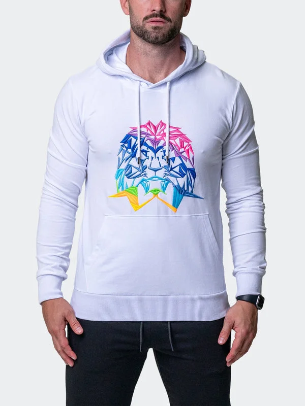 Maceoo Stretch Athletic Wear | Hoodie Neon White