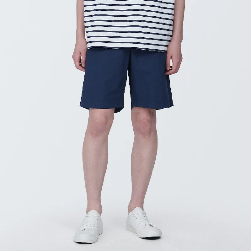 Washed Broadcloth Cotton Shorts