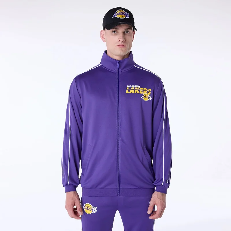 LA Lakers NBA Track Top Purple Jacket