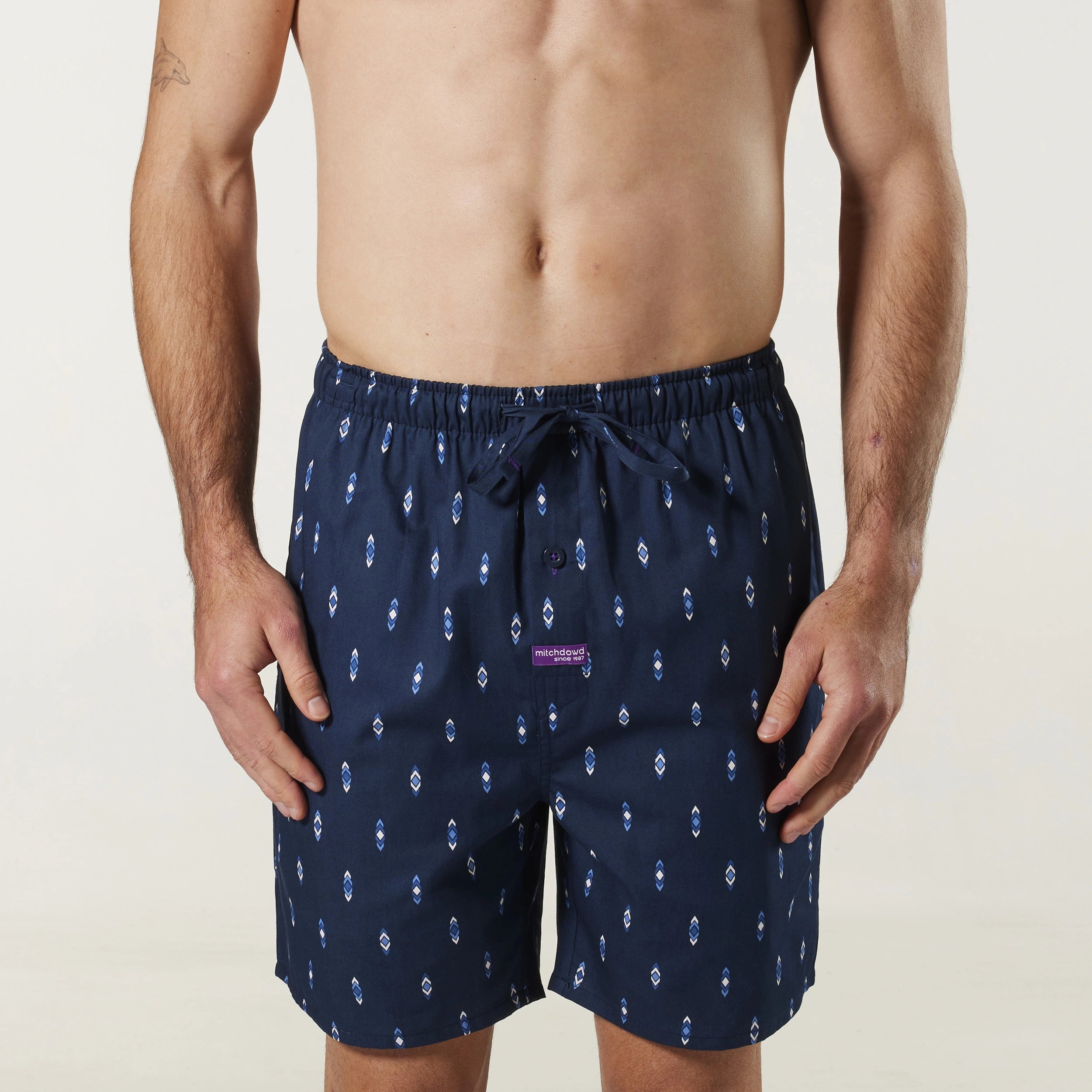 Men's Flint Cotton Sleep Short - Navy