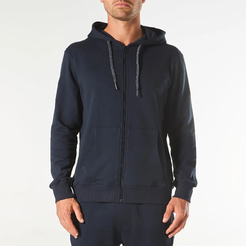 Men's Long Sleeve Lounge Hoodie - Navy