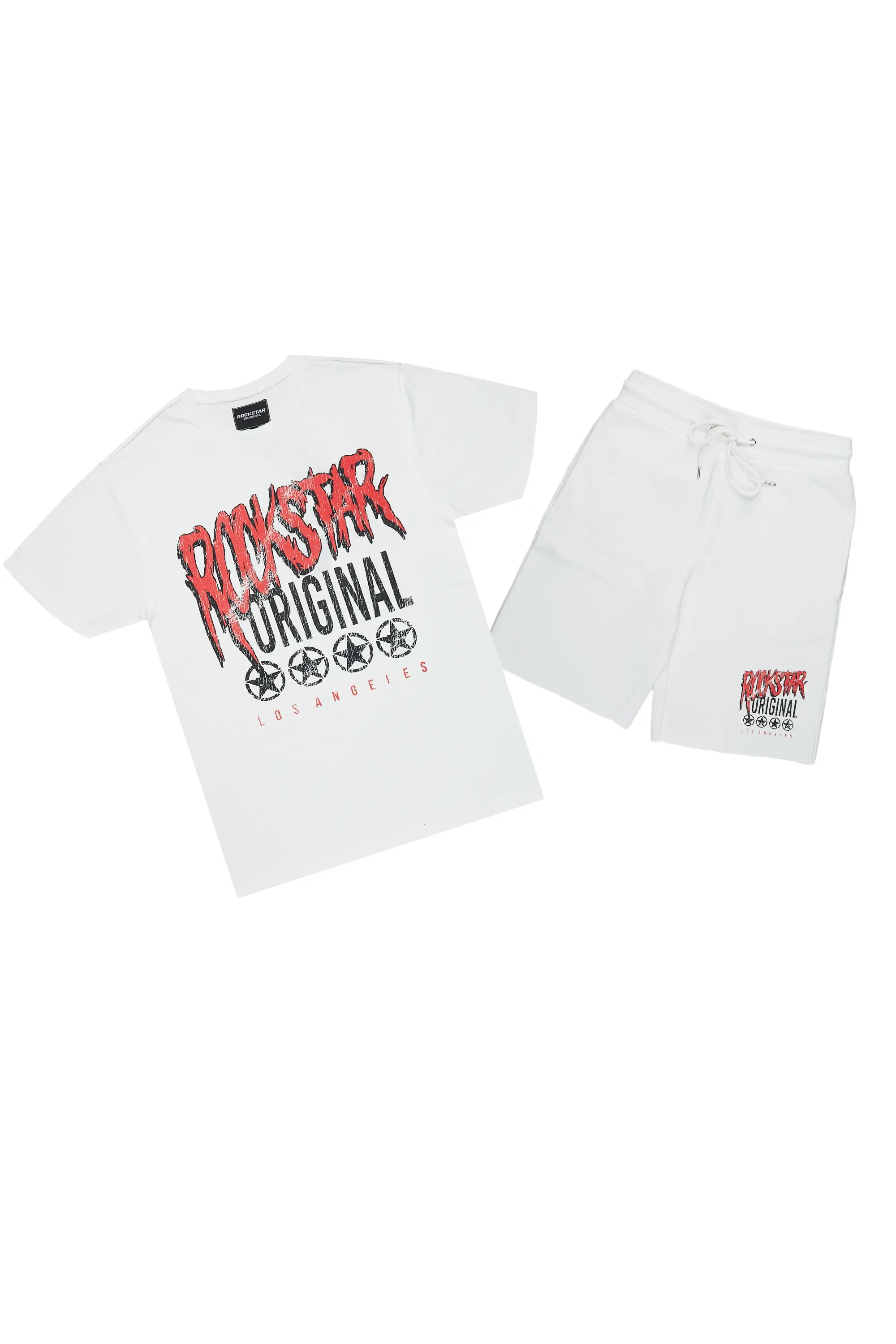 Wizzurd White T-Shirt/Short Set