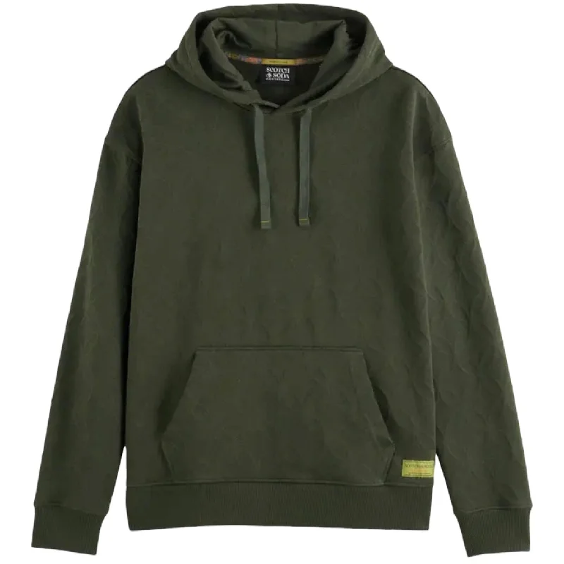 Scotch & Soda Jacquard Terry Hoodie (Heritage Green) 178450