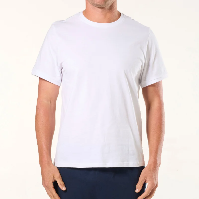 Men's Cotton Sleep Tee - White