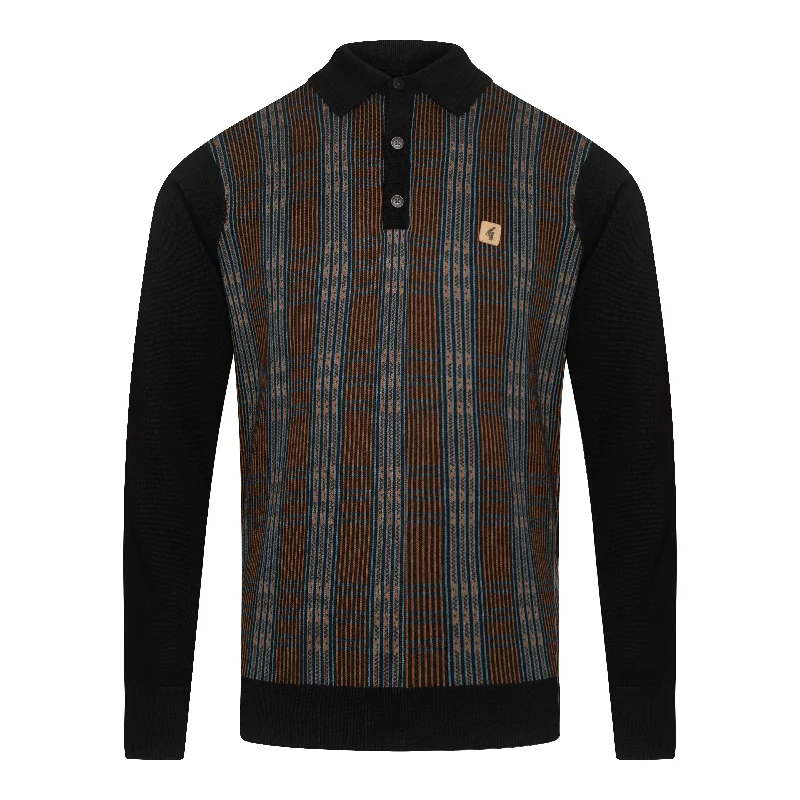 Gabicci Vintage Dalston Knit Polo Black