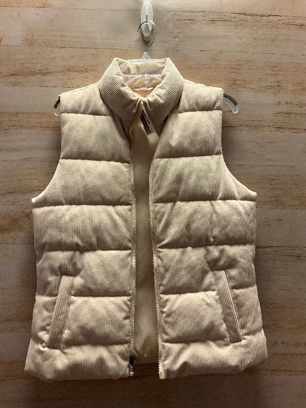 Vest Puffer & Quilted By Time And Tru In Tan, Size: S