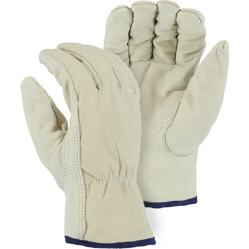 Top Grain Cowhide Winter Drivers Glove, Keystone, Shirred (PK 12 Pairs)