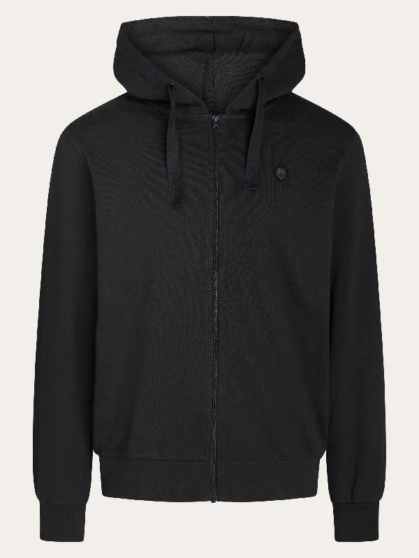 Zip hood basic badge sweat - Phantom