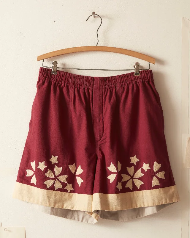 Moonflower Appliqué Shorts