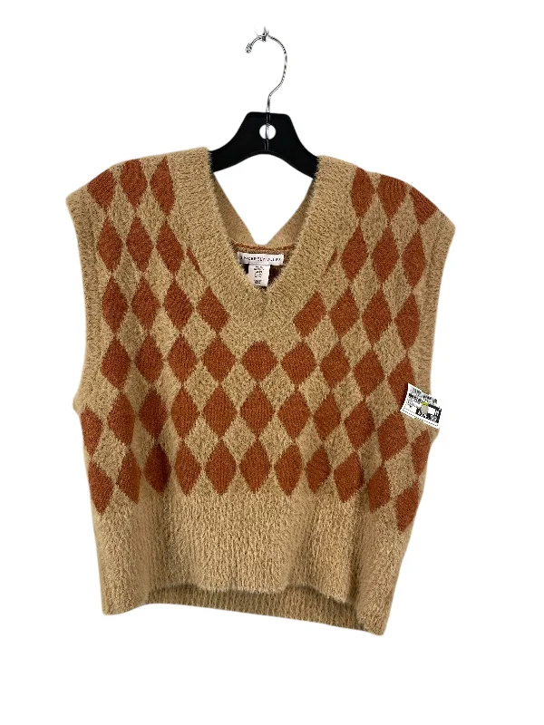 Vest Sweater By Clothes Mentor In Brown, Size: Xs