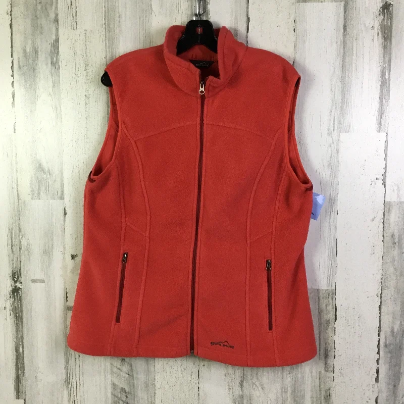 Vest Fleece By Eddie Bauer In Red, Size: Xl