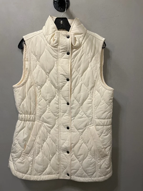 Vest Puffer & Quilted By Talbots In Cream, Size: M