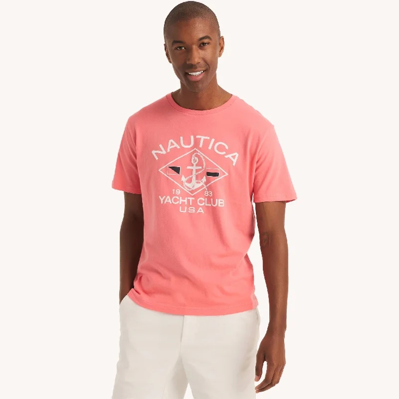 Nautica Mens Yacht Club Anchor Graphic Sleep T-Shirt