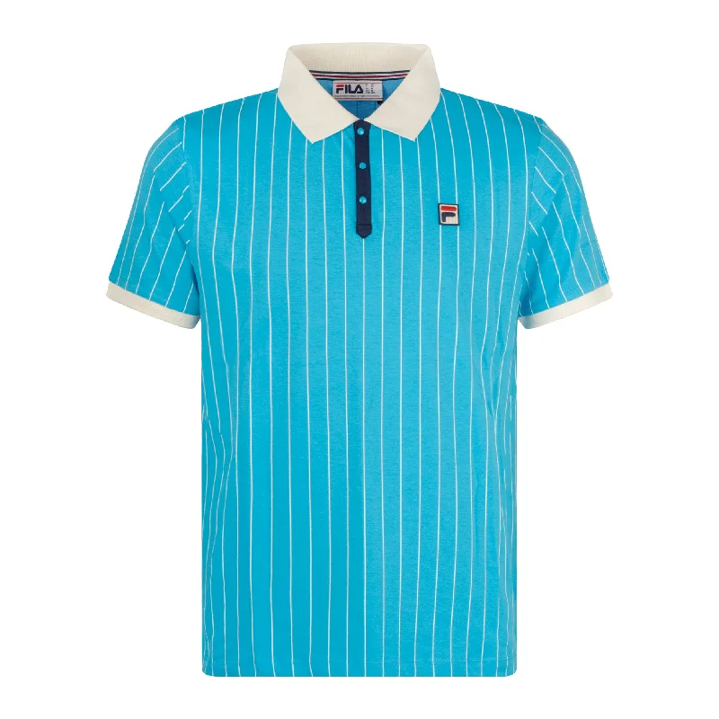 Fila Vintage BB1 Striped Polo Shirt Blue