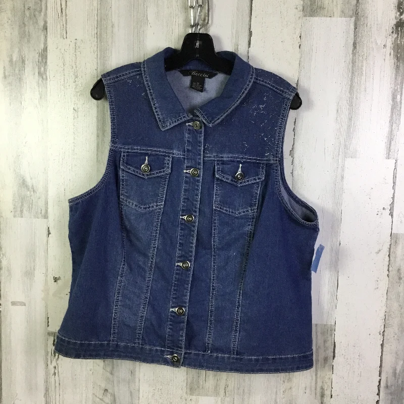 Vest Other By Baccini In Blue Denim, Size: 2x