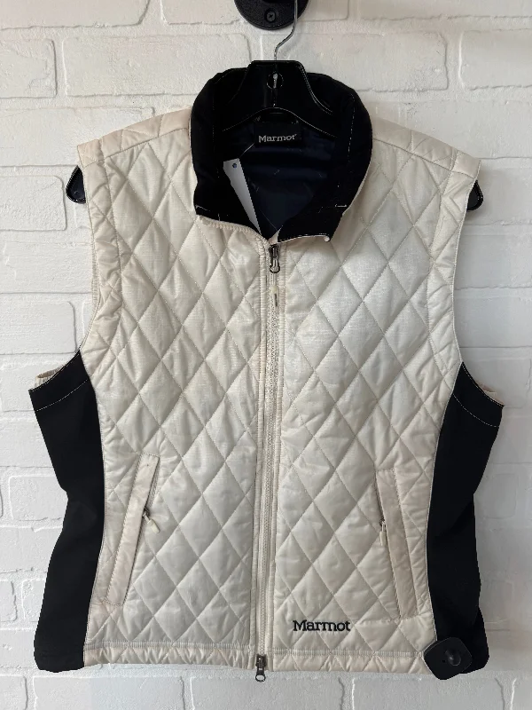 Vest Puffer & Quilted By Marmot In Black & Cream, Size: L