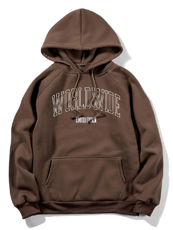 Worldwide Letter Print Hoodie