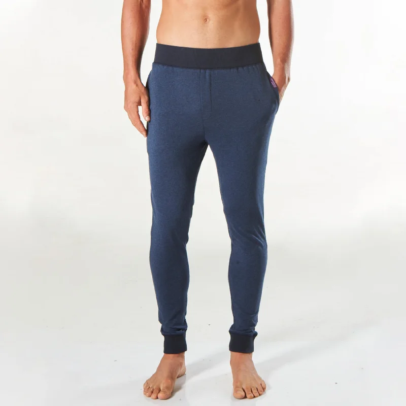 Men's Slim Leg Knit Sleep Pant - Denim Marle