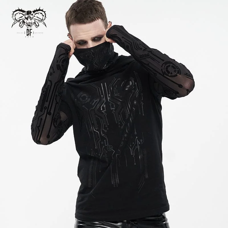 Men's Punk Mechanical Printed Two-piece Hoodies