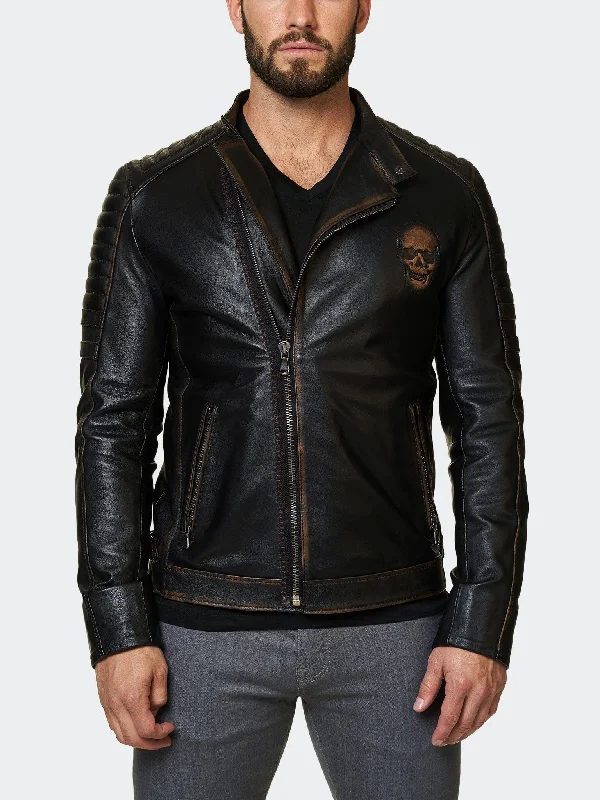 Leather Skull Burn Brown