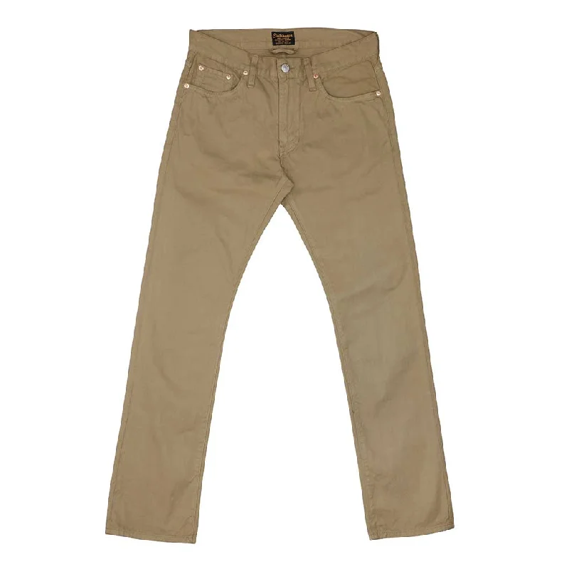 5-Pocket Slim Fit Twill Pants - Taupe