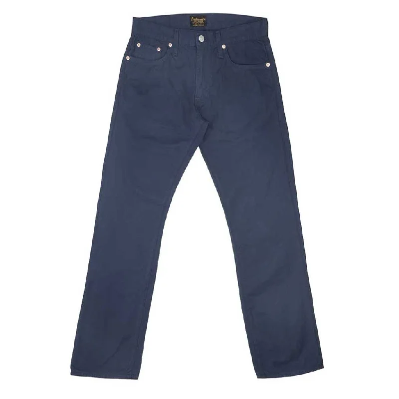 5-Pocket Slim Fit Twill Pants - Dark Slate Blue