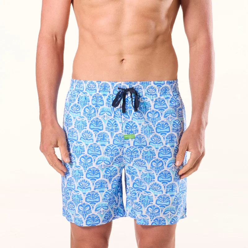 Men's Ice Cold Tiki Bamboo Sleep Short - Blue