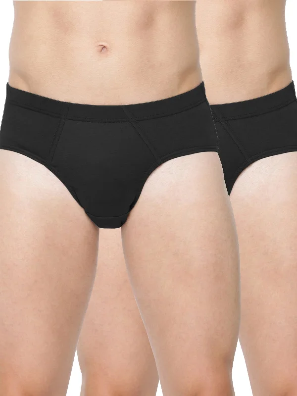 Men Soft Stretchable Black Inner Elastic Brief Suriya (2 PCs Pack)