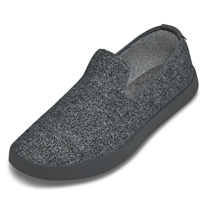 Men's Wool Loungers - Natural Grey (Dark Grey Sole)