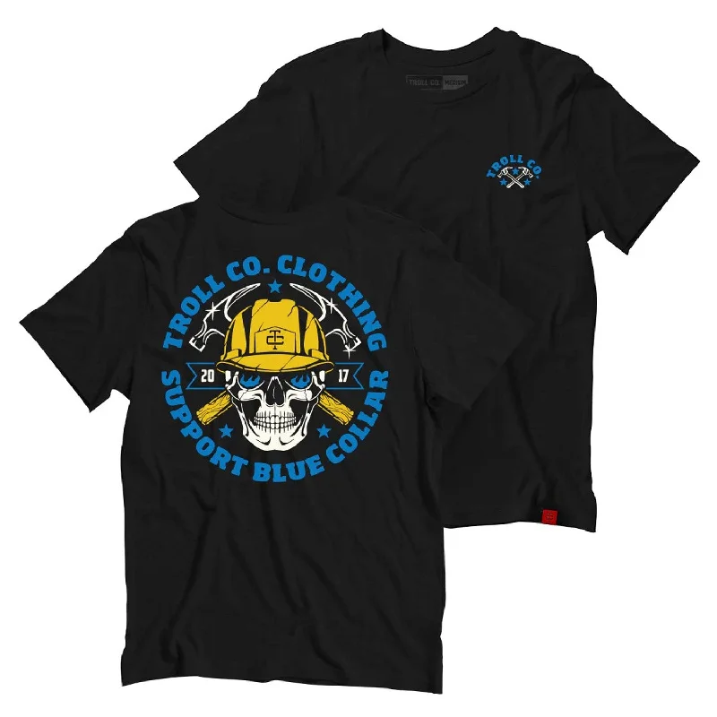 Troll Co. Men's Construction "Support Blue Collar" Short Sleeve T-Shirt