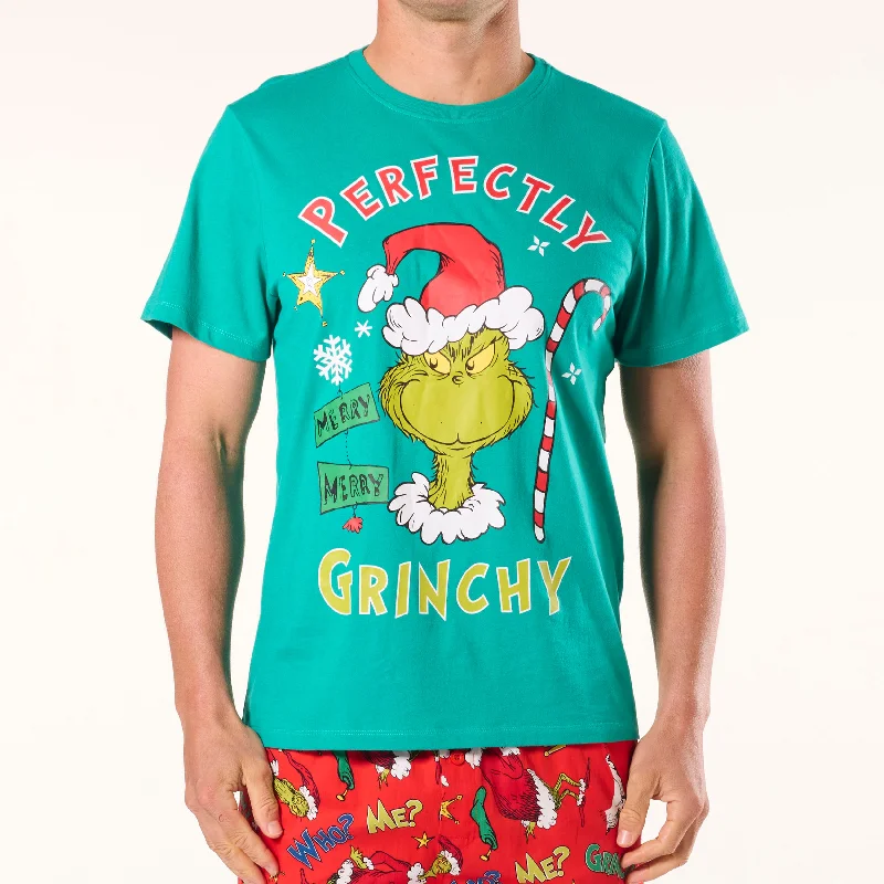 Men's Grinch Grinchy Cotton Sleep Tee - Green