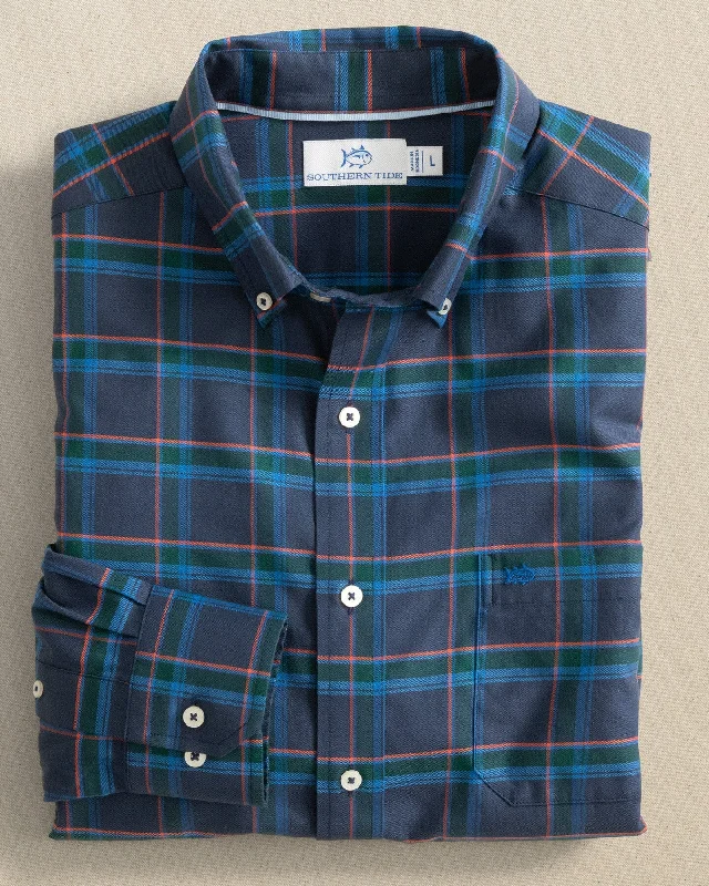 Jekyll Plaid Skipjack Long Sleeve Sport Shirt