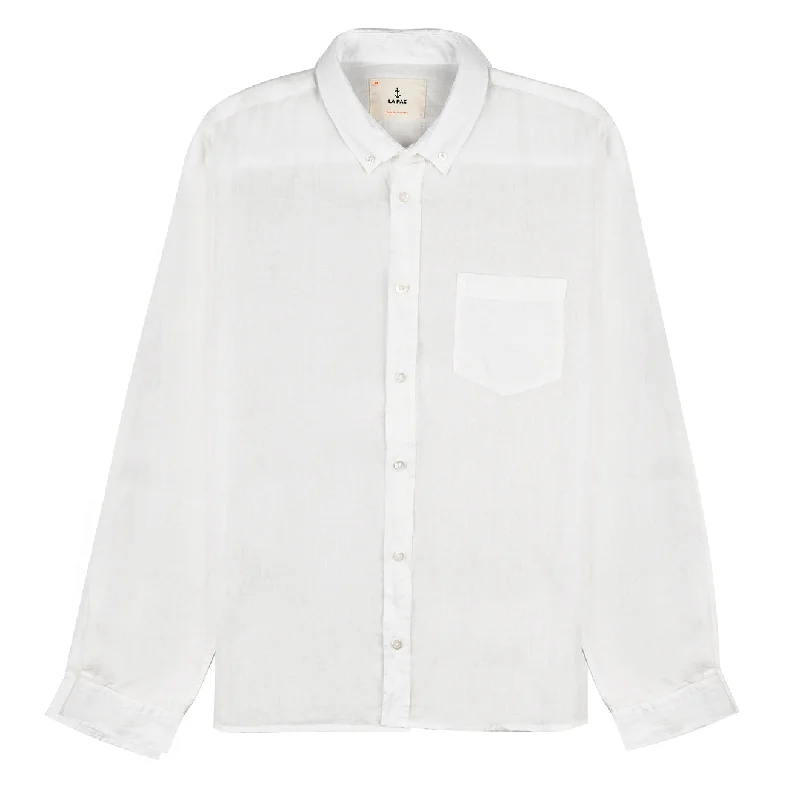 La Paz Button Down Shirt Ecru Linen